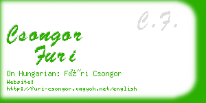 csongor furi business card